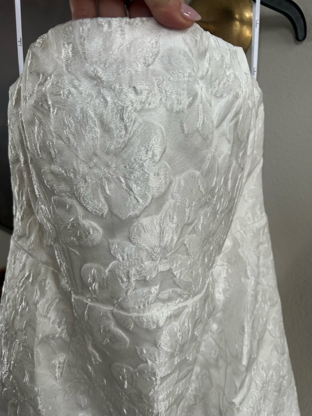 NWT Lulus Tressa White Floral Jacquard Strapless Maxi Dress - Picture 10 of 13